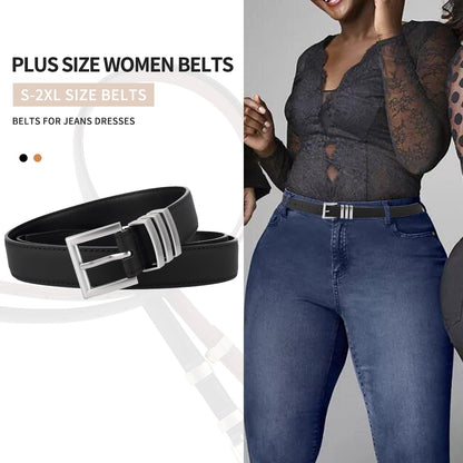 Waist Belt Women - Belts Women - Hip Belt - Jeans Belt - Belt with Buckle - Black Women's Belt - Accessories Women - Waistband - Faux Leather Belt - Casual Belt - Decorative Belt - Work Belt - Value Pack - Black - 2 Pieces - Image 4