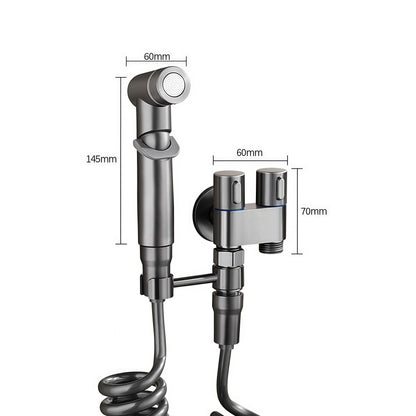 Bidet Sprayer - Hand Shower Toilet - Shattaf - WC Shower - Toilet Sprayer - Hand Bidet - Bidet Faucet - Intimate Hygiene - Stainless Steel - Bathroom Accessories - Complete Set with Hose - Including Adapter 1/2 to 3/8 - Gray - 1 Piece - Image 6