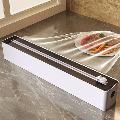 Foil Cutter - Cling Film Dispenser - Aluminum Foil Holder - Foil Cutter with Suction Cups - Kitchen Drawer Organizer - Anti-Slip Mount - Kitchen Roll Holder - Wrapping Paper Cutter - Refillable Foil Holder - Kitchen Gadgets - White - 1 Piece - Image 2