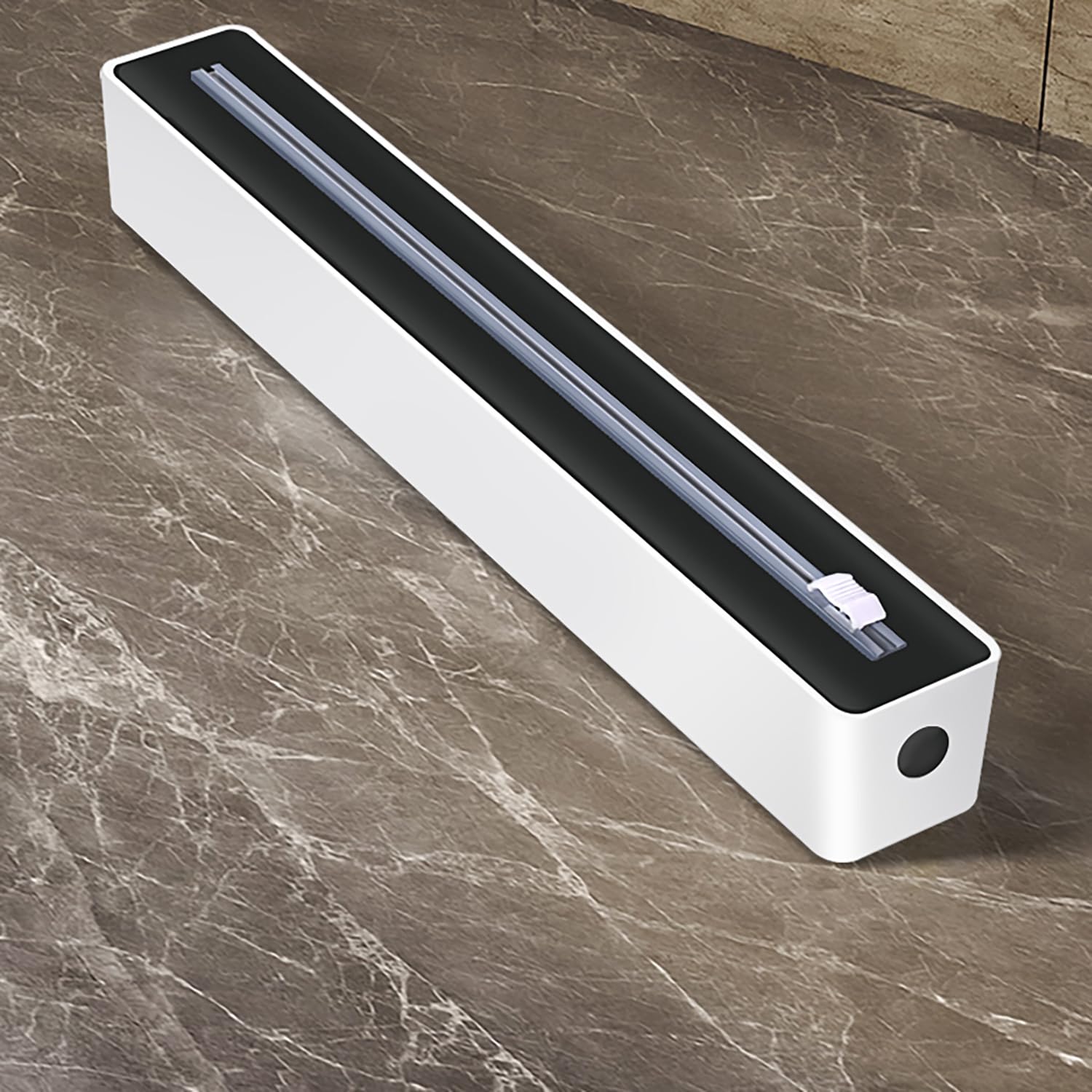 Foil Cutter - Cling Film Dispenser - Aluminum Foil Holder - Foil Cutter with Suction Cups - Kitchen Drawer Organizer - Anti-Slip Mount - Kitchen Roll Holder - Wrapping Paper Cutter - Refillable Foil Holder - Kitchen Gadgets - White - 1 Piece - Image 8