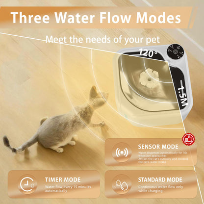 Cat Drinking Fountain - Water Fountain - Dog Drinking Bowl - Automatic Drinking Bowl - Cat Fountain - Dog Fountain - Water Dispenser - Whisper-Quiet - Includes 8 Filters - LED Lighting - Water Bowl - Pet Accessories - 2.8 Liters - White - 1 Piece - Image 3