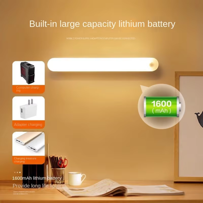 Closet Lighting - Night Light with Motion Sensor - LED Lamp - Kitchen Lighting - Stair Lighting - Wireless - Wardrobe Lighting - Indoor Wall Lamp - Bedside Lamp - Bedroom Accessories - Magnetic - Warm White Light - White - 1 Piece - Image 3