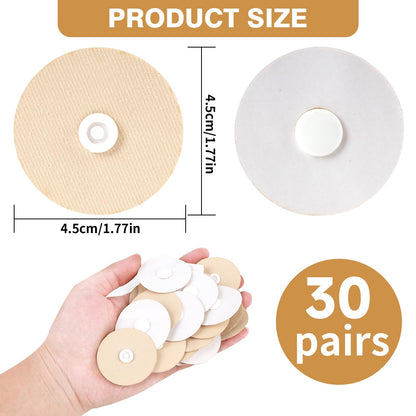 Duvet Clips - Duvet Holders - Duvet Cover Clamps - Anti-Slip Fastening - Duvet Buttons - Bedding Accessories - Duvet Fixation - Prevents Shifting - Bedroom Interior - Duvet Cover Holder - Handy - Beige and White - 30 Pieces - Image 2