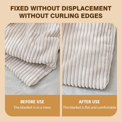 Duvet Clips - Duvet Holders - Duvet Cover Clamps - Anti-Slip Fastening - Duvet Buttons - Bedding Accessories - Duvet Fixation - Prevents Shifting - Bedroom Interior - Duvet Cover Holder - Handy - Beige and White - 30 Pieces - Image 5