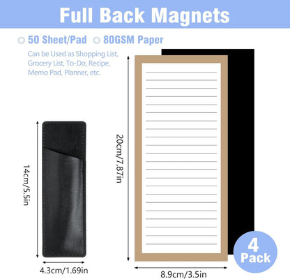 Magnetic Notepad Fridge - Shopping List - Memo Pad - To Do List - Writing Pad - Notebook - Magnetic Lists - Memo Sheets - Fridge Magnet - Weekly Planner - Desk Accessories - Pastel Mix - 4 Pieces - Image 2
