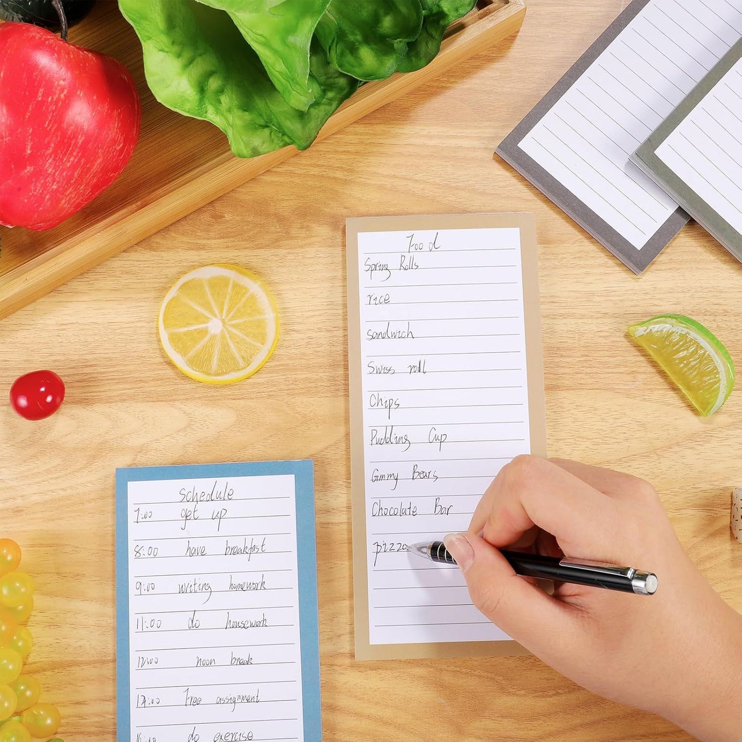 Magnetic Notepad Fridge - Grocery List - Memo Pad - To Do List - Writing Pad - Notebook - Magnetic Lists - Memo Pads - Weekly Planner - Desk Accessories - Neutral Colors - 4 Pieces - Image 7
