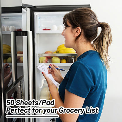 Magnetic Notepad Fridge - Grocery List - Weekly Planner - To Do List - Meal Planner - Memo Pad - Writing Pad - Menu Planner - Notebook - Magnetic Lists - To-Do List - White - 4 Pieces - Image 7
