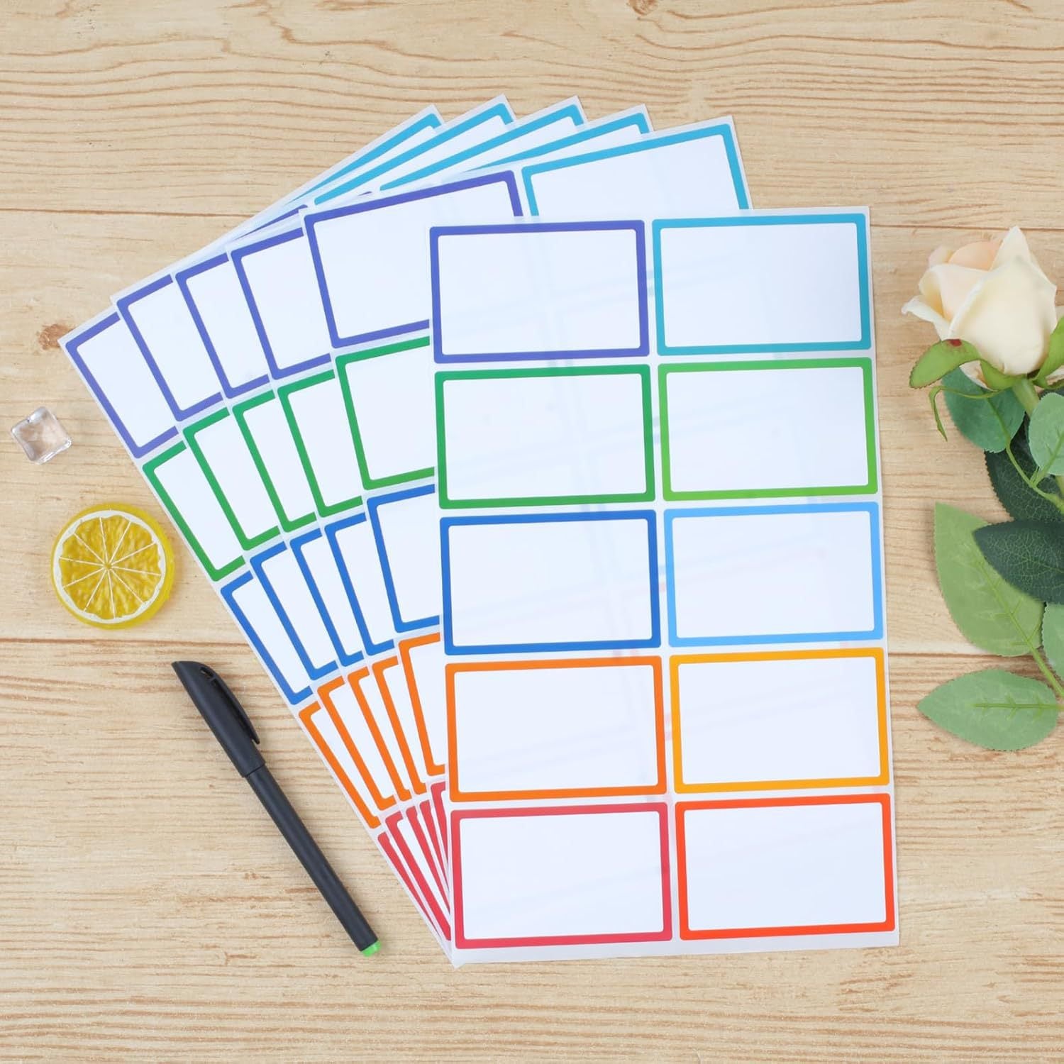 Self-adhesive labels - Name stickers - Address stickers - Stickers - Sticker sheets - Freezer labels - Labels - School supplies - Office supplies - Moving stickers - Folder labels - Writable stickers - Blank labels - Multicolor - 20 pieces - Image 5