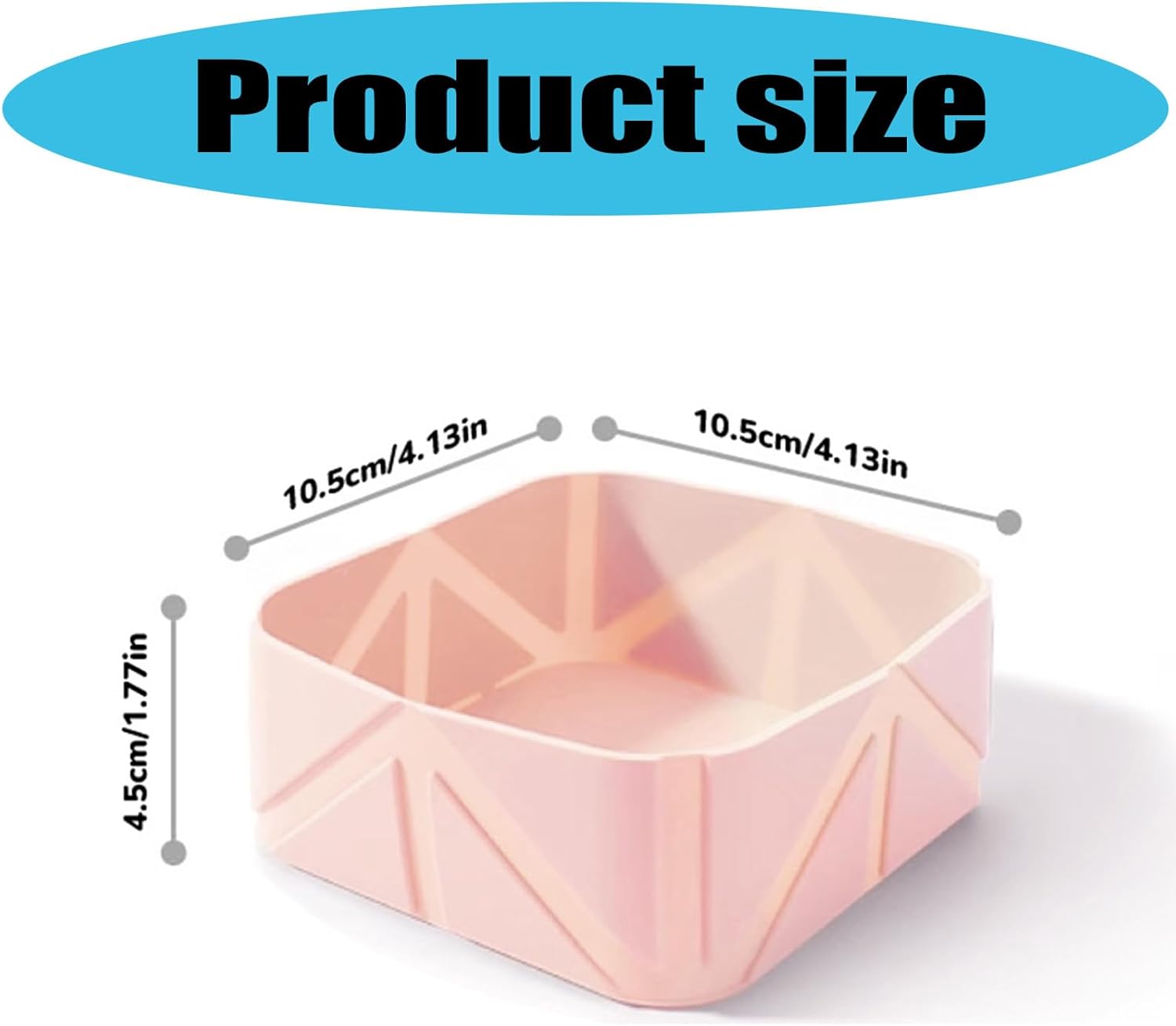 Foldable Dog Food Bowl - Dog Drinking Bowl - Dog Bowl - Travel Bowl - Water Bowl - Food Bowl - Dog Supplies - Hiking - Camping - On the Go - Silicone Bowl - Portable Food Bowl - Dog Accessories - Light Pink - 1 Piece - Image 4