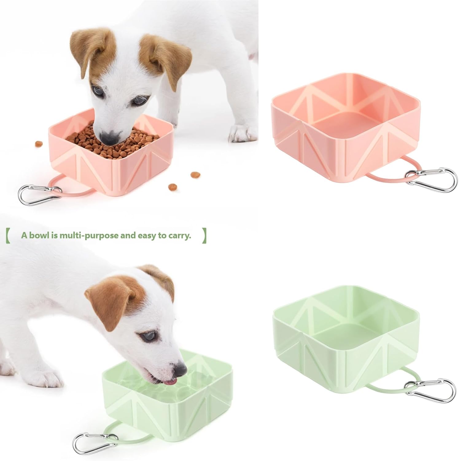 Foldable Dog Food Bowl - Dog Drinking Bowl - Dog Bowl - Travel Bowl - Water Bowl - Food Bowl - Dog Supplies - Hiking - Camping - On the Go - Silicone Bowl - Portable Food Bowl - Dog Accessories - Ochre Yellow - 1 Piece - Image 2