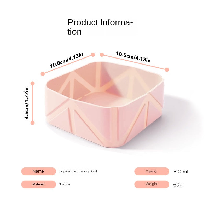 Foldable Dog Food Bowl - Dog Drinking Bowl - Dog Bowl - Travel Bowl - Water Bowl - Food Bowl - Dog Supplies - Hiking - Camping - On the Go - Silicone Bowl - Portable Food Bowl - Dog Accessories - Cat Food Bowl - Puppy - Pastel Mix - Pack of 5 - Image 2
