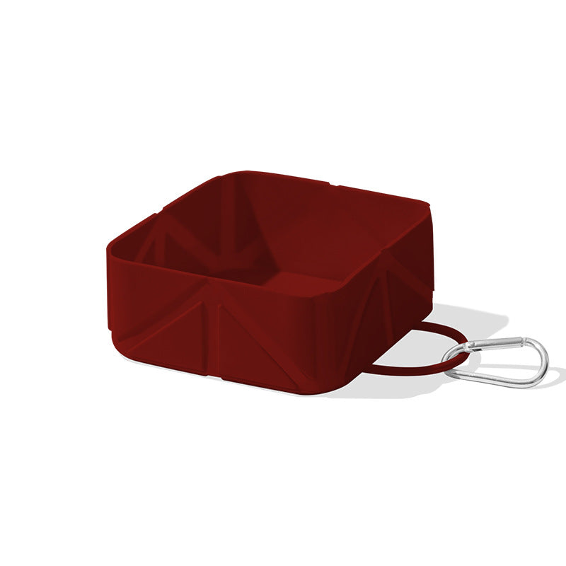 Foldable Dog Food Bowl - Dog Drinking Bowl - Dog Bowl - Travel Bowl - Water Bowl - Food Bowl - Dog Supplies - Hiking - Camping - On the Go - Silicone Bowl - Portable Food Bowl - Dog Accessories - Dog Food Bowl - Outdoor - Dark Mix - Pack of 5 - Image 3