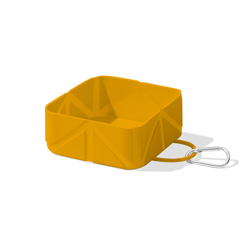 Foldable Dog Food Bowl - Dog Drinking Bowl - Dog Bowl - Travel Bowl - Water Bowl - Food Bowl - Dog Supplies - Hiking - Camping - On the Go - Silicone Bowl - Portable Food Bowl - Dog Accessories - Dog Food Bowl - Outdoor - Dark Mix - Pack of 5 - Image 4