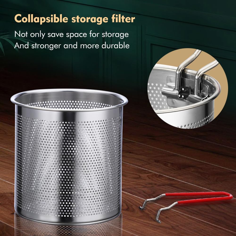 Deep Fryer - Mini Deep Fryer - Stainless Steel Oil Pan - Tempura Pan - Cooking Pan with Frying Basket - French Frying Pan - Induction and Gas - Frying Pan - Deep Fryer with Lid - Kitchen Accessories - Frying Set - Pans - Oil Filter - Sauté Pan - Silver -  - Image 6