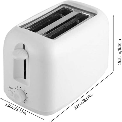 Toaster - Toaster - Toaster 2 Slices - Electric Toaster - Toasting Appliance - Kitchen Appliance - Kitchen Utensils - Bread Toaster - Kitchen Utensils - Household Appliances - Breakfast Appliance - White Toaster - White - 1 Piece - Image 2