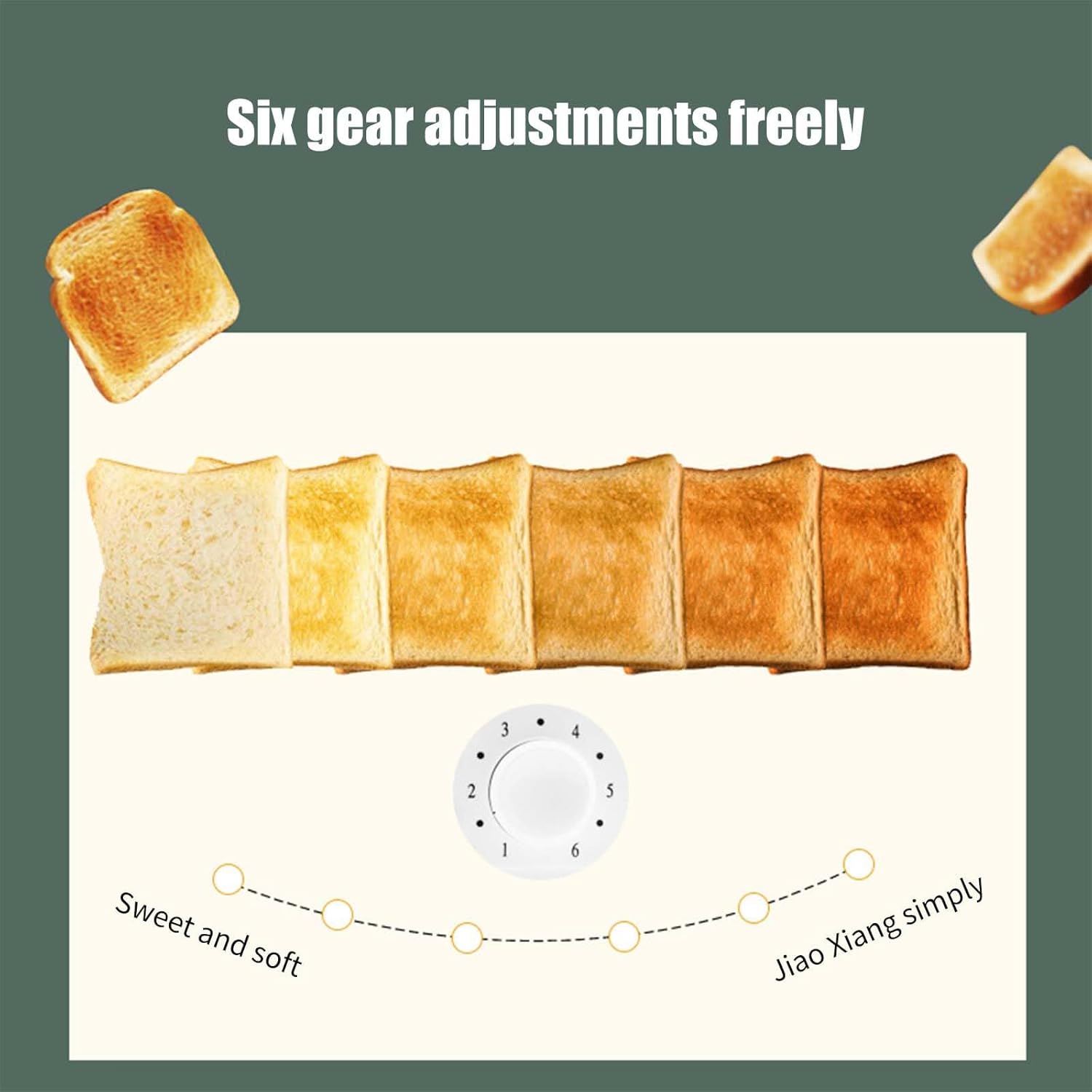 Toaster - Toaster - Toaster 2 Slices - Electric Toaster - Toasting Appliance - Kitchen Appliance - Kitchen Utensils - Bread Toaster - Kitchen Utensils - Household Appliances - Breakfast Appliance - White Toaster - White - 1 Piece - Image 5