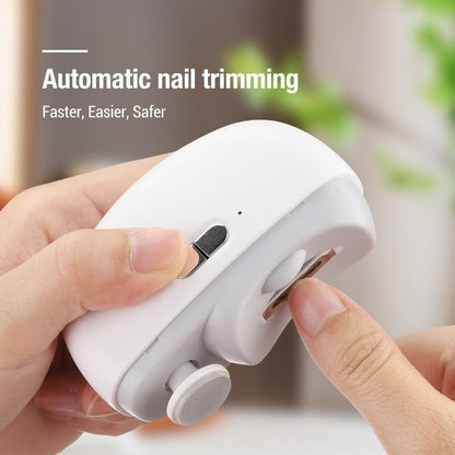 Electric nail clipper - Automatic nail trimmer - Manicure set - Nail care - Electric nail file - Rechargeable - Nail scissors - Hand care - Nail polishing - Nail styling - Cordless - White - 1 Piece - Image 2
