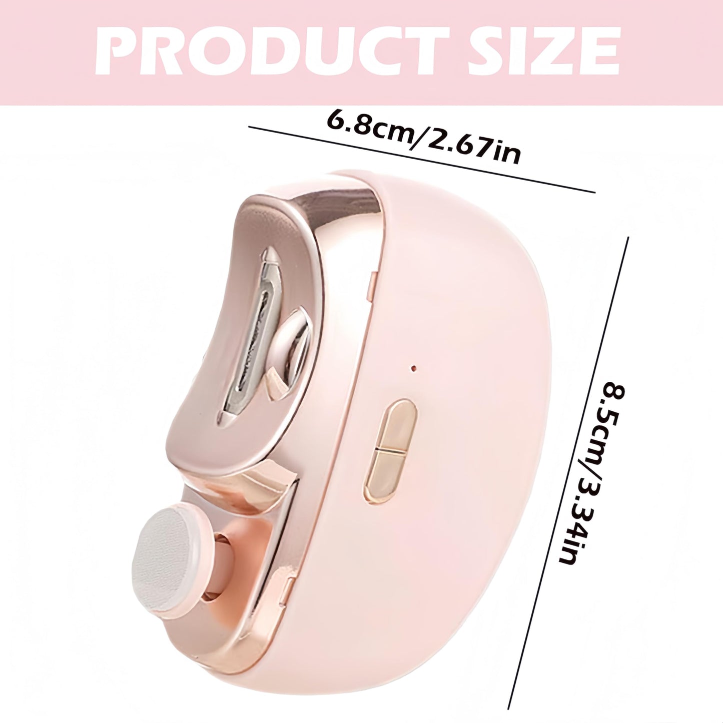 Electric nail clipper - Automatic nail trimmer - Manicure set - Nail care - Electric nail file - Rechargeable - Nail scissors - Hand care - Nail polishing - Nail styling - Cordless - White - 1 Piece - Image 7