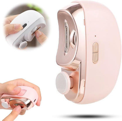 Electric nail clipper - Automatic nail trimmer - Manicure set - Nail care - Electric nail file - Rechargeable - Nail scissors - Hand care - Nail polishing - Nail styling - Cordless - Rose - 1 Piece