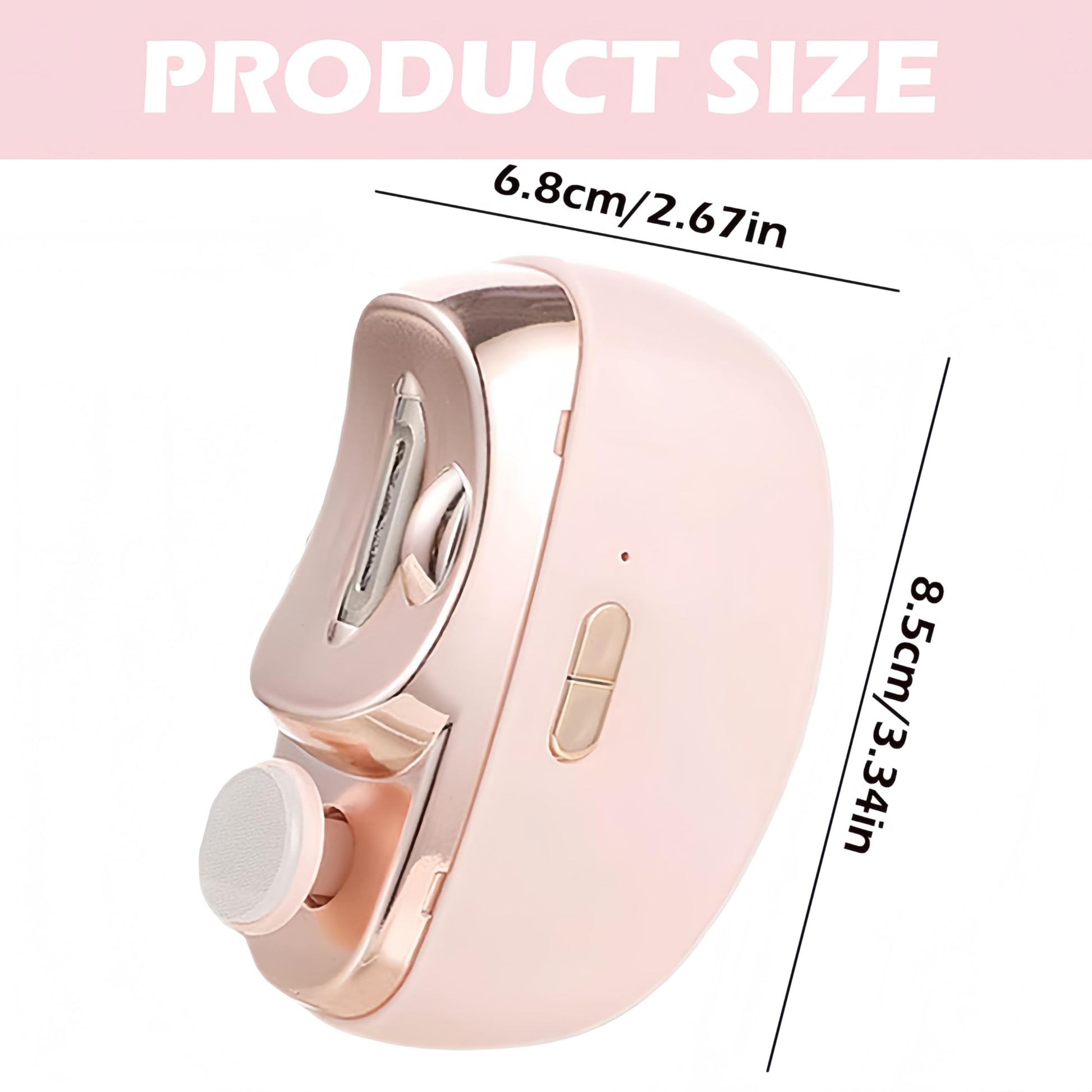 Electric nail clipper - Automatic nail trimmer - Manicure set - Nail care - Electric nail file - Rechargeable - Nail scissors - Hand care - Nail polishing - Nail styling - Cordless - Rose - 1 Piece - Image 7