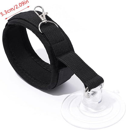 Dog leash - Cat leash - Coat care - Dog accessories - Cat accessories - Grooming table - Pet supplies - Grooming set - Bath - Shower - Suction cup - Safety leash - Collar - Dogs - Cats - Pet shop - Black - 2 pieces - Image 2