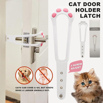 Door Stopper - Door Holder - Door Holder - Dog Barrier - Cat Flap Alternative - Door Stop - Door Catch - Door Hook - Ventilation - Pet Accessories - Door Security - Adjustable - Cat Paw - White - 2 pieces - Image 4
