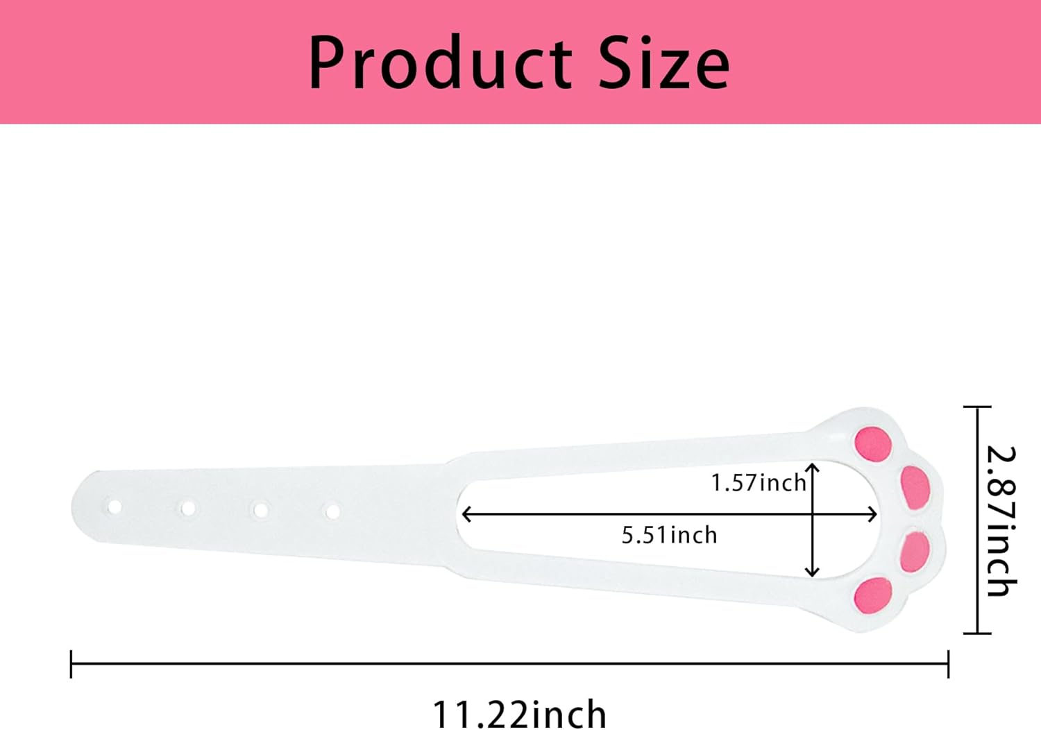 Door Stopper - Door Holder - Door Holder - Dog Barrier - Cat Flap Alternative - Door Stop - Door Catch - Door Hook - Ventilation - Pet Accessories - Door Security - Adjustable - Cat Paw - White - 2 pieces - Image 7