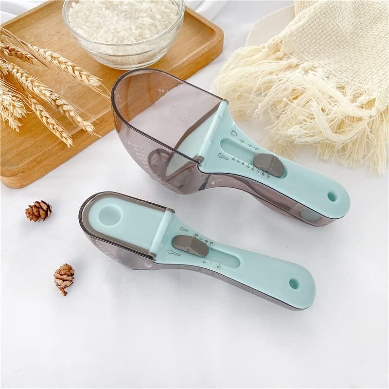Measuring spoons - Measuring scoops - Adjustable measuring scoop - Measuring cup - Kitchen utensils - Baking utensils - Kitchen accessories - Teaspoon - Tablespoon - Coffee scoop - Dosing - Measuring - Baking utensils - Measuring spoon set - Blue - 3 piec - Image 3