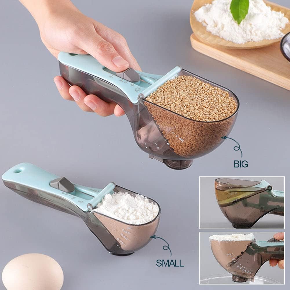 Measuring spoons - Measuring scoops - Adjustable measuring scoop - Measuring cup - Kitchen utensils - Baking utensils - Kitchen accessories - Teaspoon - Tablespoon - Coffee scoop - Dosing - Measuring - Baking utensils - Measuring spoon set - Blue - 3 piec - Image 4