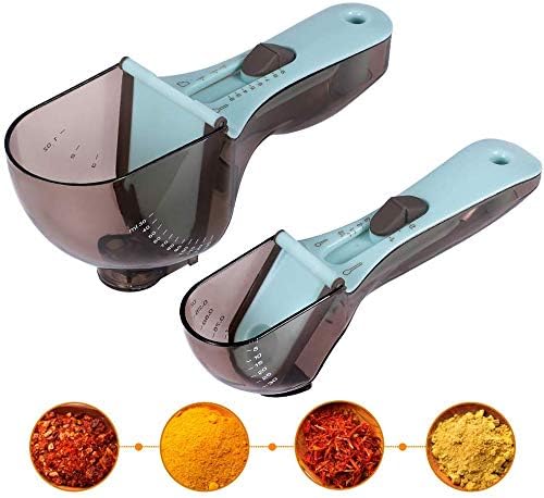 Measuring spoons - Measuring scoops - Adjustable measuring scoop - Measuring cup - Kitchen utensils - Baking utensils - Kitchen accessories - Teaspoon - Tablespoon - Coffee scoop - Dosing - Measuring - Baking utensils - Measuring spoon set - Blue - 3 piec - Image 6