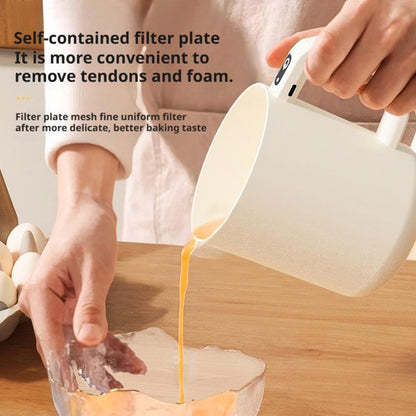 Rice Washer - Electric Egg Beater - Mixing Cup - Automatic Stirrer - Vegetable Washer - Fruit Basket - Colander - Food Processor - Hand Mixer - Cordless - Rechargeable - Kitchen Utensils - Multifunctional - Kitchen Aid - White - 1 Piece - Image 7
