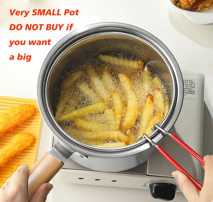 Deep fryer - Deep fryer - Saucepan - Cooking pot - Frying basket - Doughnut pan - Dutch oven - Induction pan - Gas - Electric - Frying set - Kitchen utensils - Kitchen accessories - Including tongs - Stainless steel - Stainless steel - Silver - 1 piece - Image 2