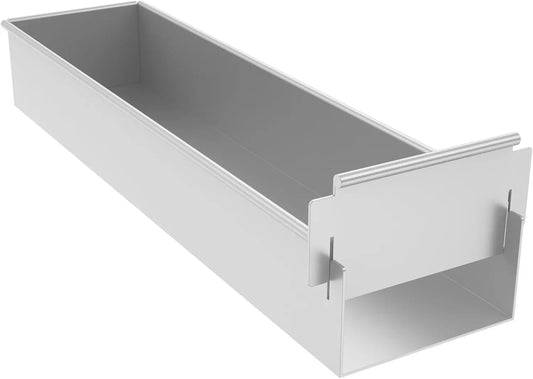 Stainless Steel Rectangular Baking Tin for Cakes, Tiramisu, Loaves and Desserts, Durable Oven Pan for Home Baking, Silver
