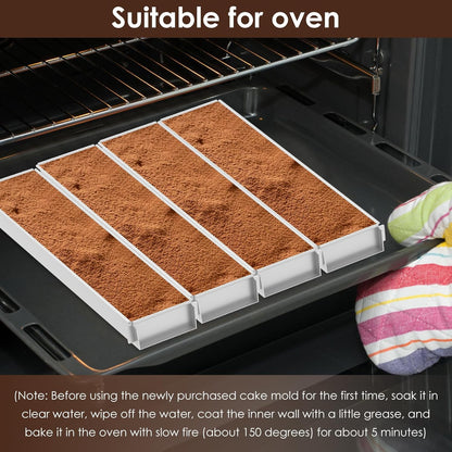 Baking tin - Cake tin - Tiramisu tin - Baking pan - Rectangular cake tin - Terrine tin - Loaf tin - Dessert tin - Pastry - Oblong baking tin - Kitchen utensils - Baking utensils - Kitchen accessories - Stainless steel - Stainless steel - Silver - 1 piece - Image 4