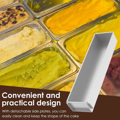Stainless Steel Rectangular Baking Tin for Cakes, Tiramisu, Loaves and Desserts, Durable Oven Pan for Home Baking, Silver - Image 5
