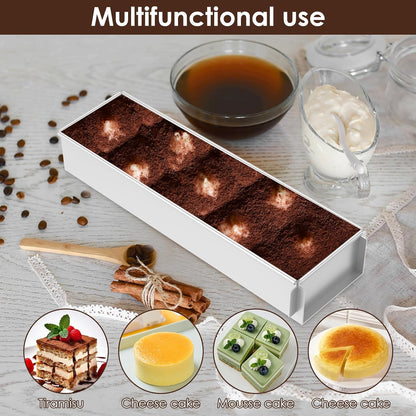 Baking tin - Cake tin - Tiramisu tin - Baking pan - Rectangular cake tin - Terrine tin - Loaf tin - Dessert tin - Pastry - Oblong baking tin - Kitchen utensils - Baking utensils - Kitchen accessories - Stainless steel - Stainless steel - Silver - 1 piece - Image 6
