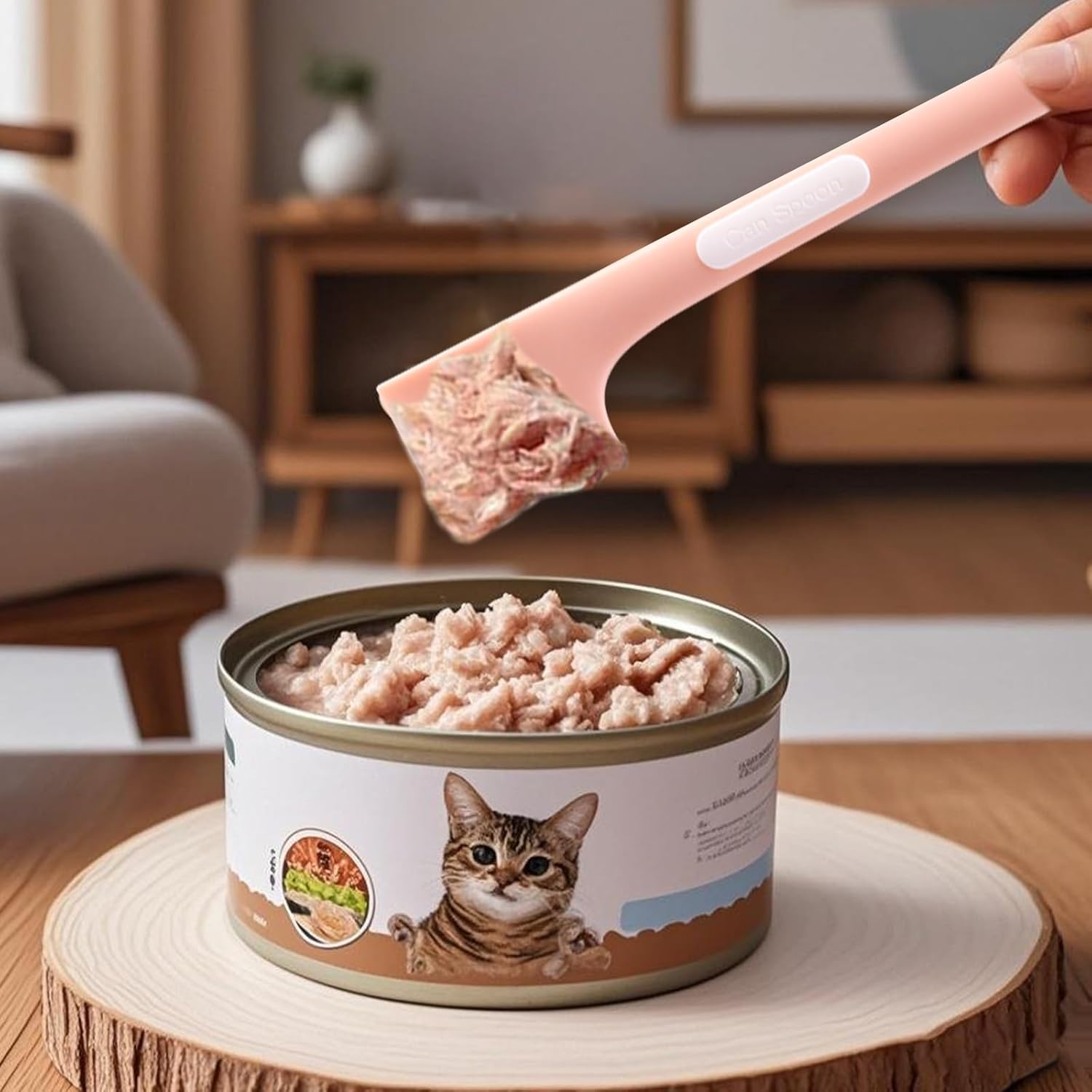 Pot licker - Spatula - Cat food spoon - Dog food spoon - Can opener - Feeding spoon - Silicone spatula - Pet supplies - Pet accessories - Kitchen utensils - Cans - Food scoop - Wet food - Multicolor - Pack of 3 - Image 8