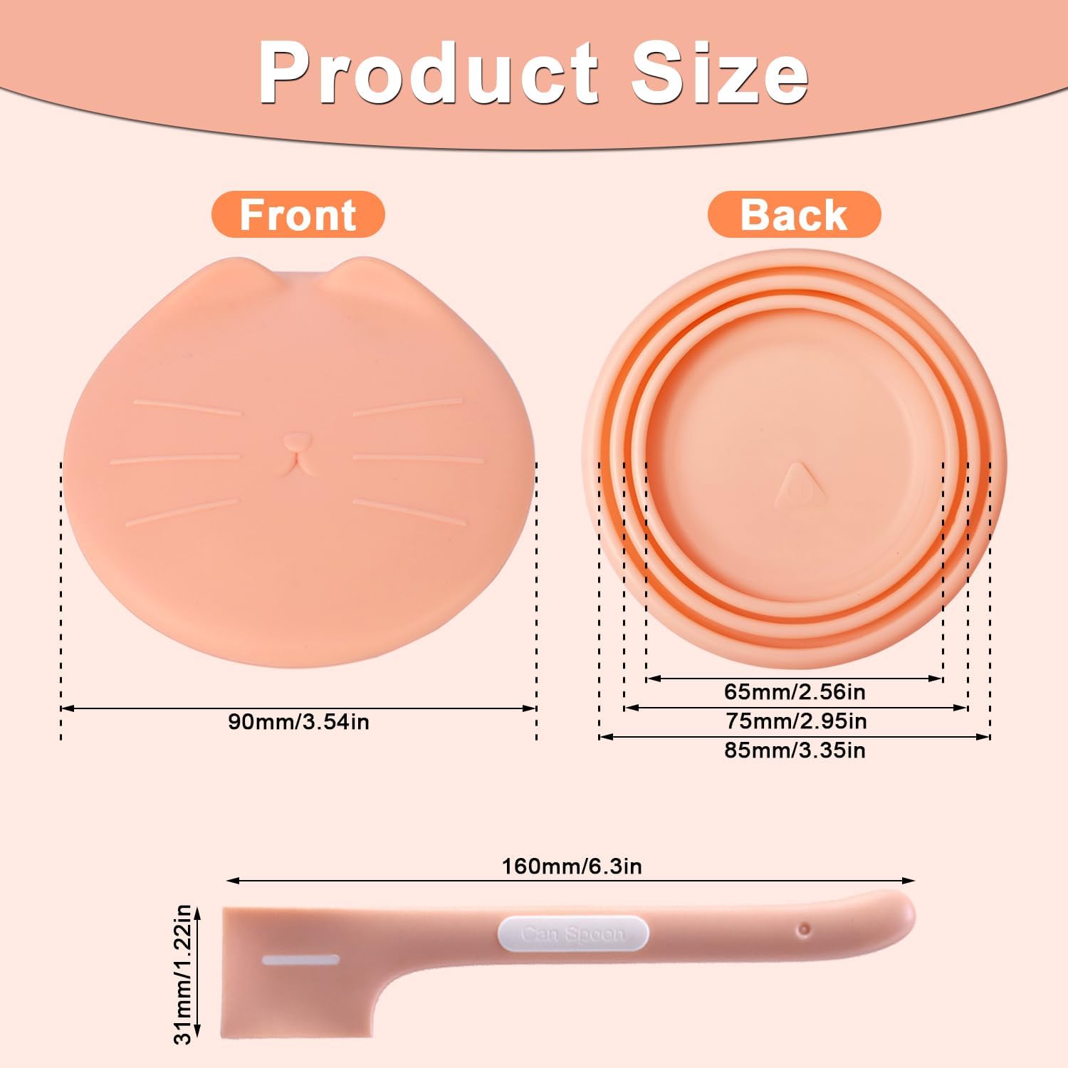 Can Lid - Keep-Fresh Lid - Cat Food Lid - Dog Food Lid - Silicone Lid - Cover Lid - Canned Food - Wet Food - Cans - Pet Supplies - Pet Accessories - Kitchen Utensils - Food Bowl Accessories - Multicolor - Pack of 3 - Image 2