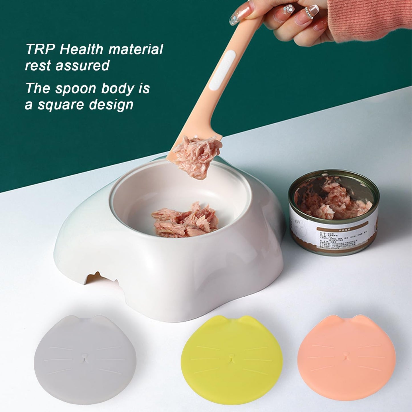 Can Lid - Keep-Fresh Lid - Cat Food Lid - Dog Food Lid - Silicone Lid - Cover Lid - Canned Food - Wet Food - Cans - Pet Supplies - Pet Accessories - Kitchen Utensils - Food Bowl Accessories - Multicolor - Pack of 3 - Image 4
