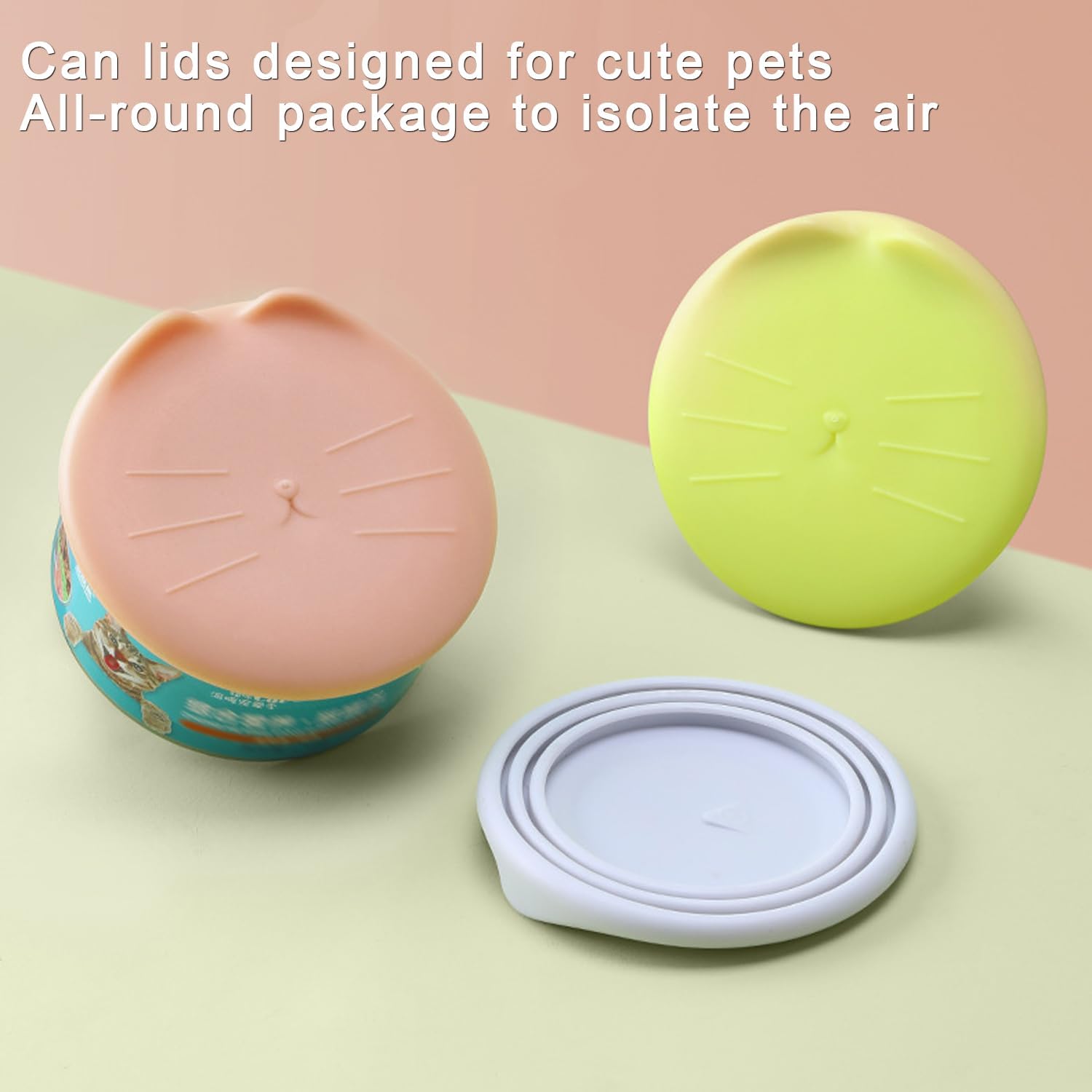 Can Lid - Keep-Fresh Lid - Cat Food Lid - Dog Food Lid - Silicone Lid - Cover Lid - Canned Food - Wet Food - Cans - Pet Supplies - Pet Accessories - Kitchen Utensils - Food Bowl Accessories - Multicolor - Pack of 3 - Image 5