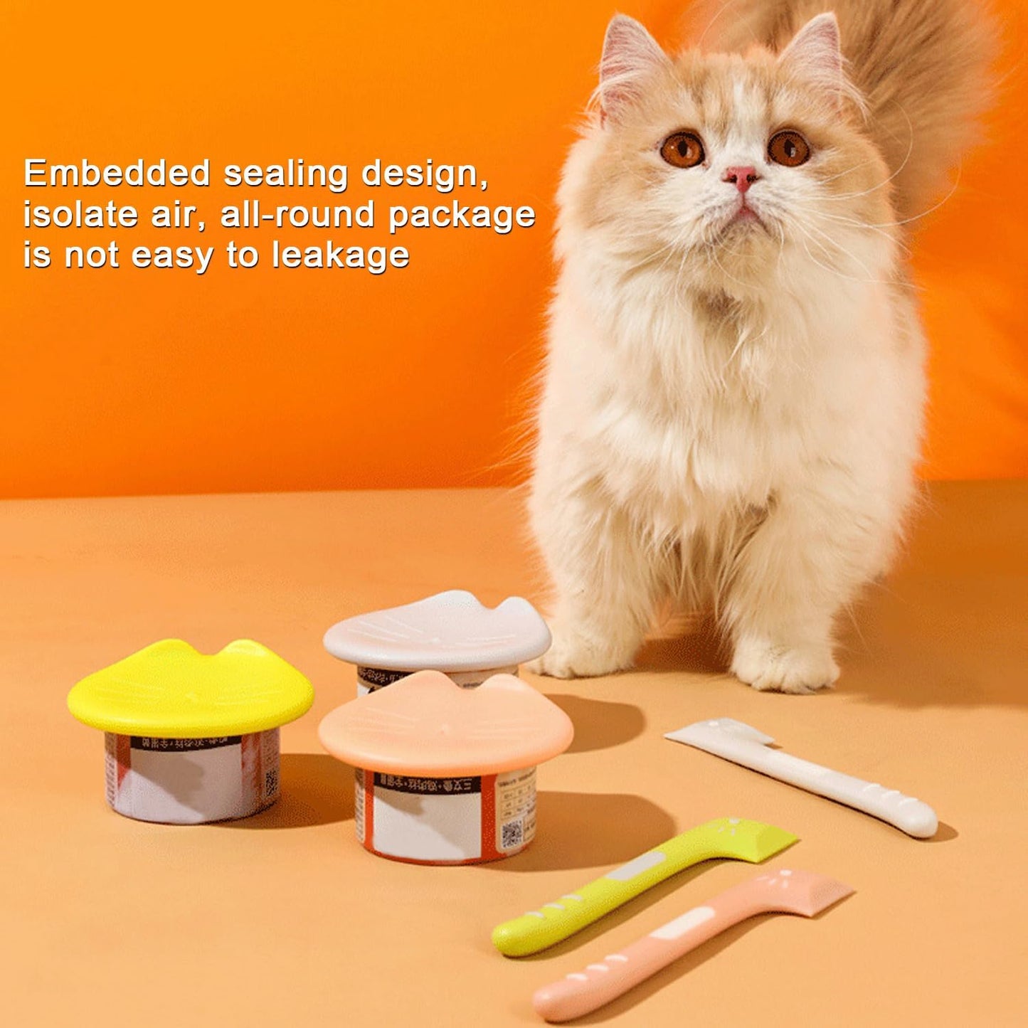 Can Lid - Keep-Fresh Lid - Cat Food Lid - Dog Food Lid - Silicone Lid - Cover Lid - Canned Food - Wet Food - Cans - Pet Supplies - Pet Accessories - Kitchen Utensils - Food Bowl Accessories - Multicolor - Pack of 3 - Image 6