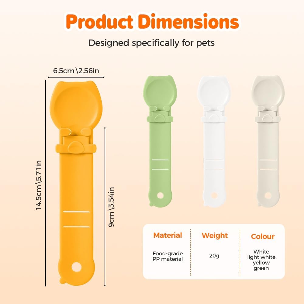 Cat Food Spoon - Cat Treats - Lick Snack - Liquid Snack - Feeding Spoon - Pet Supplies - Pet Accessories - Food Scoop - Treats - Dispenser - Food Bowl Accessories - Dog Food - Snack Holder - Multicolor - 4 pieces - Image 2