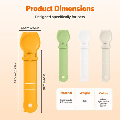 Cat Food Spoon - Cat Treats - Lick Snack - Liquid Snack - Feeding Spoon - Pet Supplies - Pet Accessories - Food Scoop - Treats - Dispenser - Food Bowl Accessories - Dog Food - Snack Holder - Multicolor - 4 pieces - Image 2