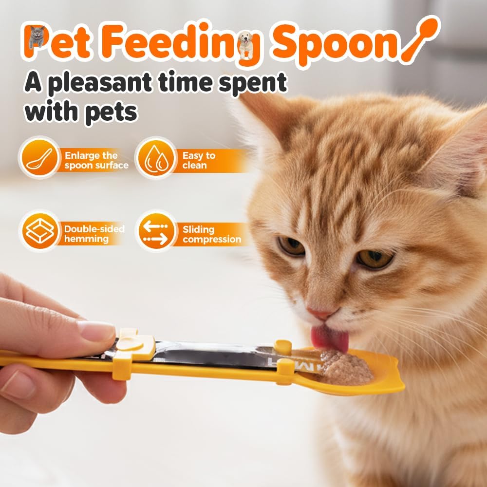 Cat Food Spoon - Cat Treats - Lick Snack - Liquid Snack - Feeding Spoon - Pet Supplies - Pet Accessories - Food Scoop - Treats - Dispenser - Food Bowl Accessories - Dog Food - Snack Holder - Multicolor - 4 pieces - Image 3