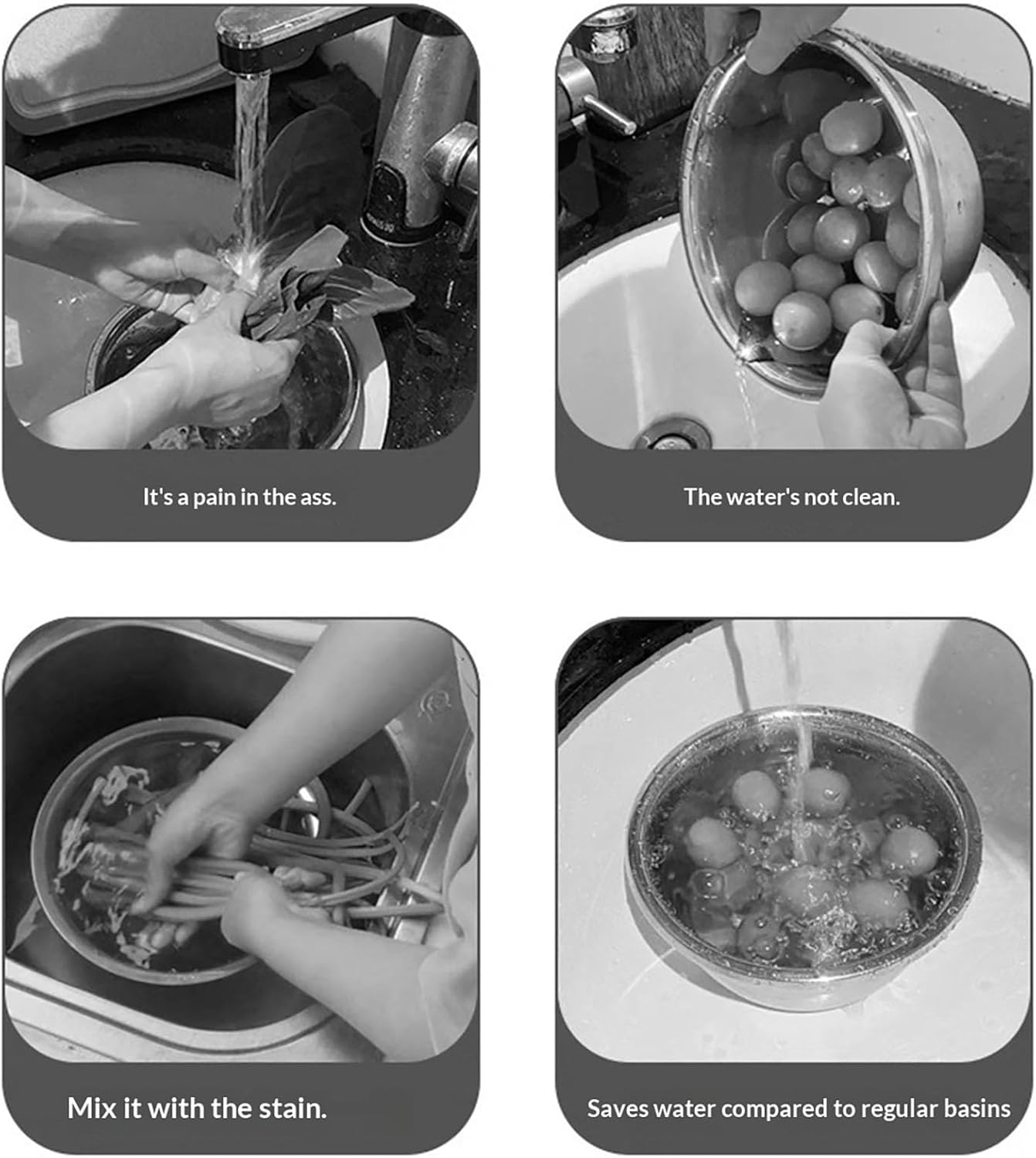 Colander - Kitchen Colander - Sieve - Fruit Basket - Vegetable Basket - Draining Set - Washing Colander - Double Layered - With Bowl - Kitchen Organization - Fruits and Vegetables - Pasta and Rice - Stackable - Multifunctional - 3 Sizes - Milky White - 6  - Image 8