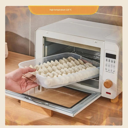 Food Storage Containers - Freezer Containers - Fridge Organizer - Storage Boxes with Lid - Kitchen Storage Box - Meat Box - Food Container - Stackable - 4 Layers - With Handle - Food Storage Box - Large Capacity - Freezer - Cream White - 1 Piece - Image 5