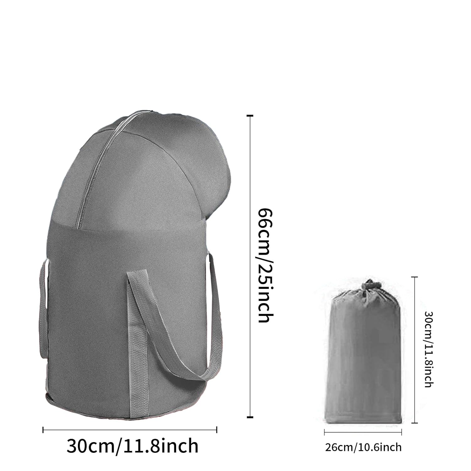 Foot Bath - Foot Bath - Foldable Bucket - Portable Water Bag - Collapsible Wash Basin - Wellness - Home Spa - Foot Warmer - High Edge - With Lid - Thermal Insulation - Travel and Camping - Waterproof - Gray - 1 Piece - Image 2