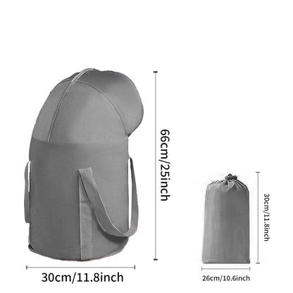 Foot Bath - Foot Bath - Foldable Bucket - Portable Water Bag - Collapsible Wash Basin - Wellness - Home Spa - Foot Warmer - High Edge - With Lid - Thermal Insulation - Travel and Camping - Waterproof - Gray - 1 Piece - Image 2