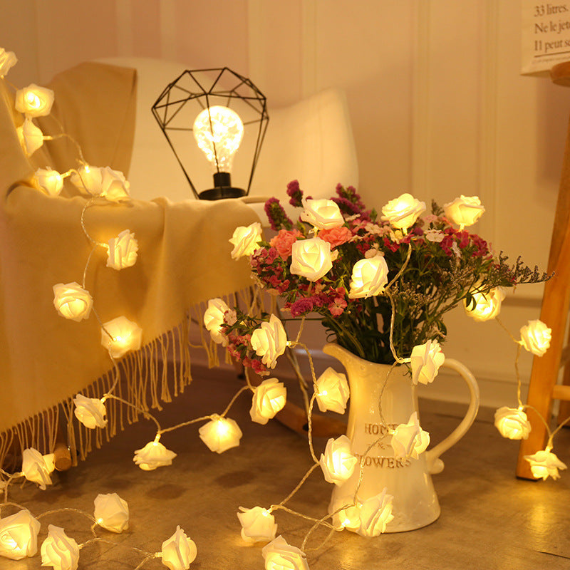 Rose Lights - Living Room Mood Lighting - LED Lights - Bedroom Decoration - Artificial Flowers - Wedding Decoration - Home Accessories - Light Chain - Room Decoration - Party Lighting - Warm White - 1 Piece - Image 8
