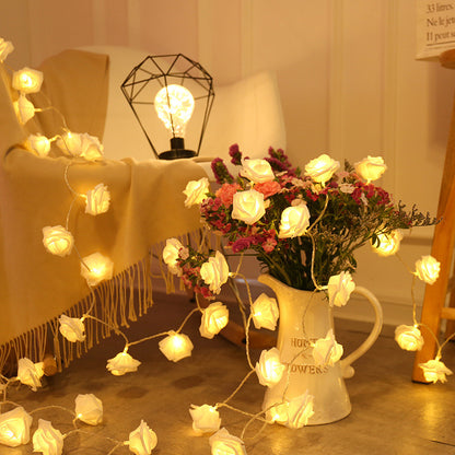 Rose Lights - Living Room Mood Lighting - LED Lights - Bedroom Decoration - Artificial Flowers - Wedding Decoration - Home Accessories - Light Chain - Room Decoration - Party Lighting - Warm White - 1 Piece - Image 8